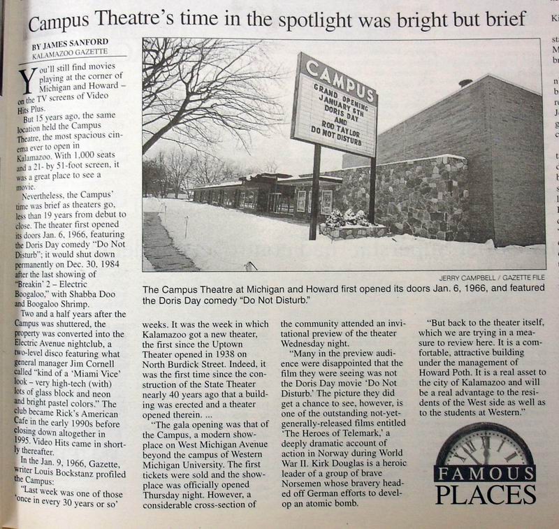 Campus Theatre - From The Newspaper From Ron Gross (newer photo)